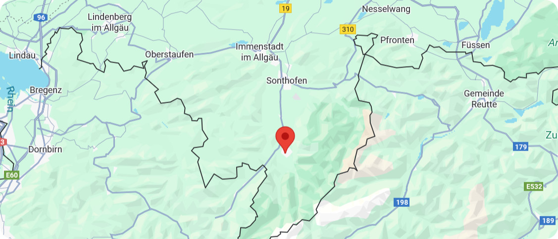 Karte der Ergotherapie-Praxen in Oberstdorf